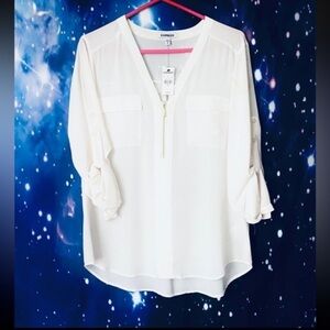 Express White Quarter Sleeve Top​​​